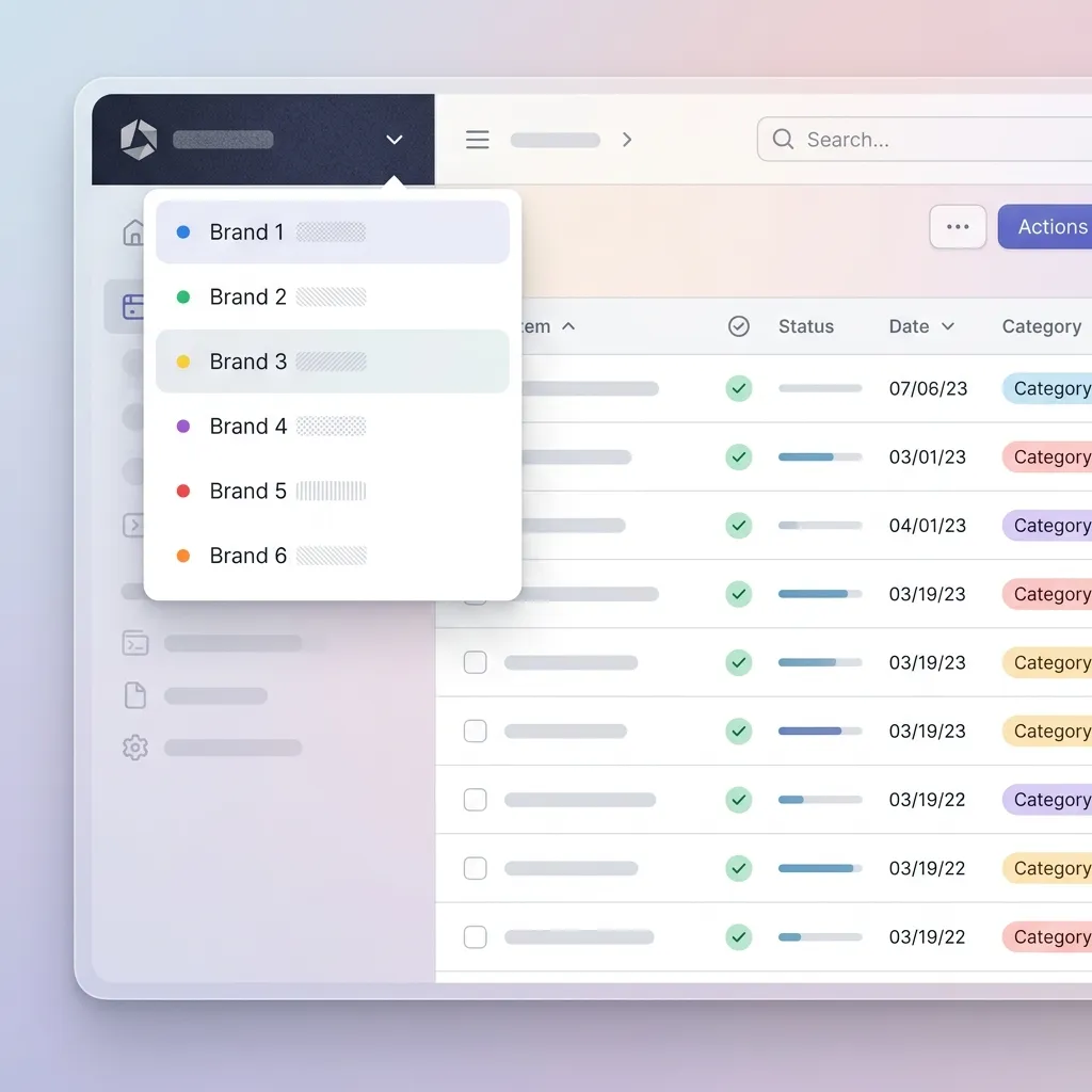 Multi-brand switcher interface