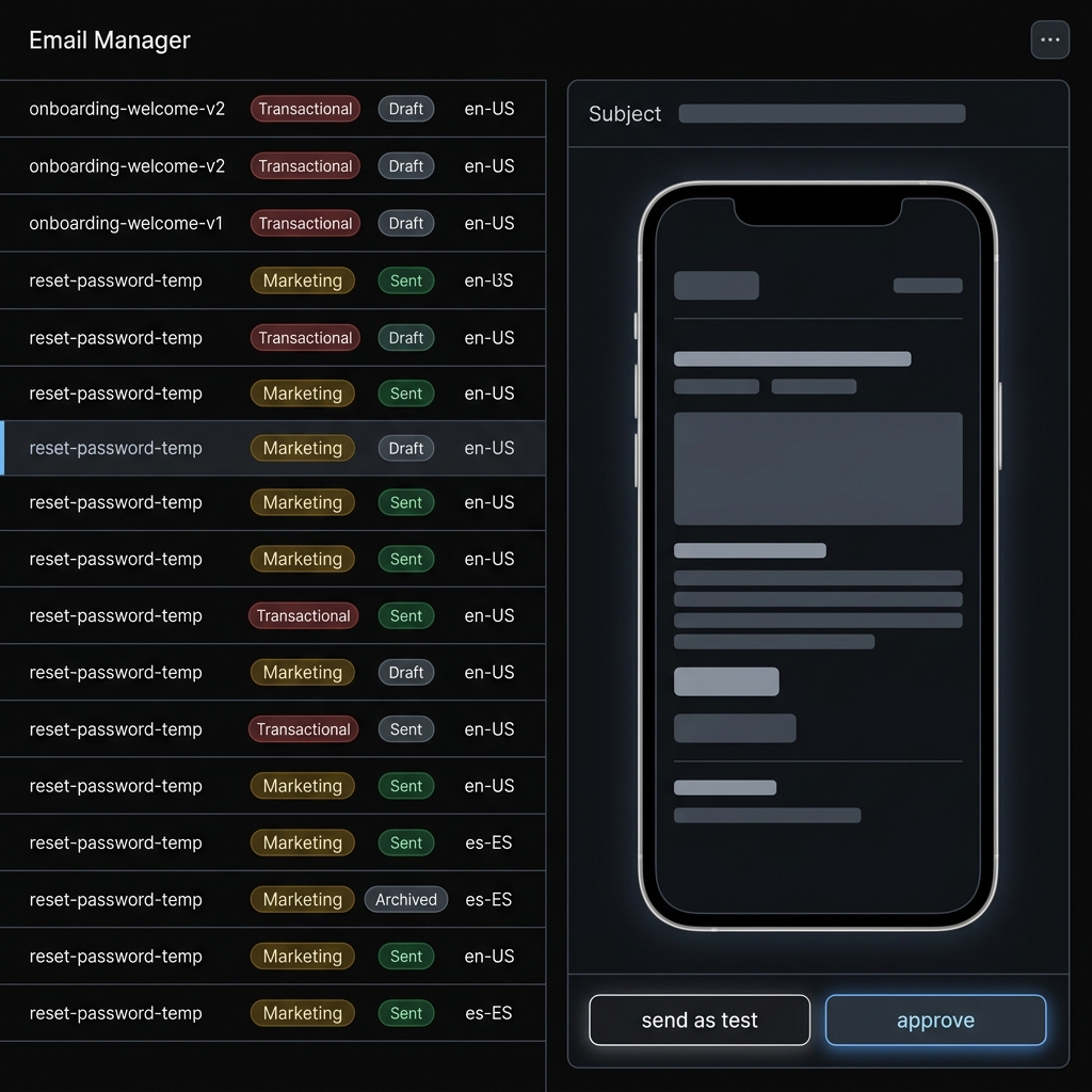Email repository interface
