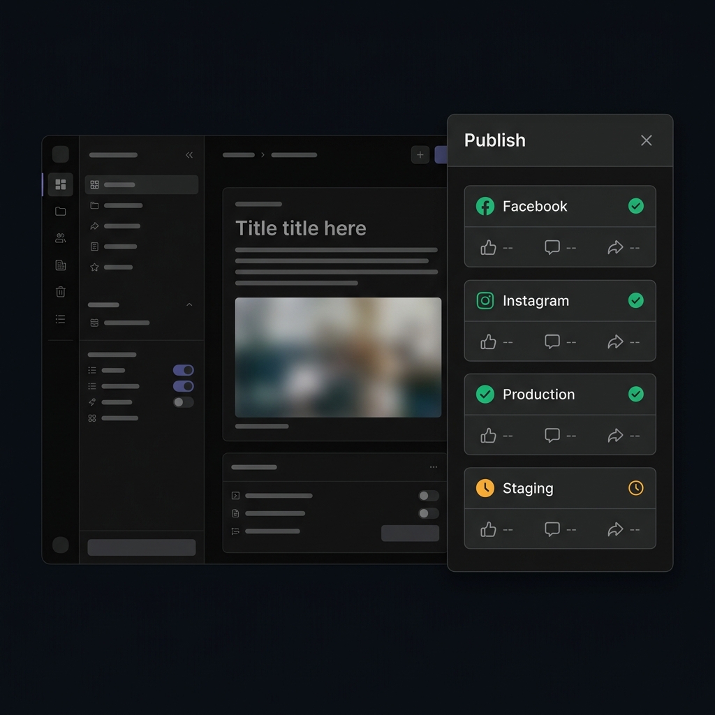 Publish panel interface