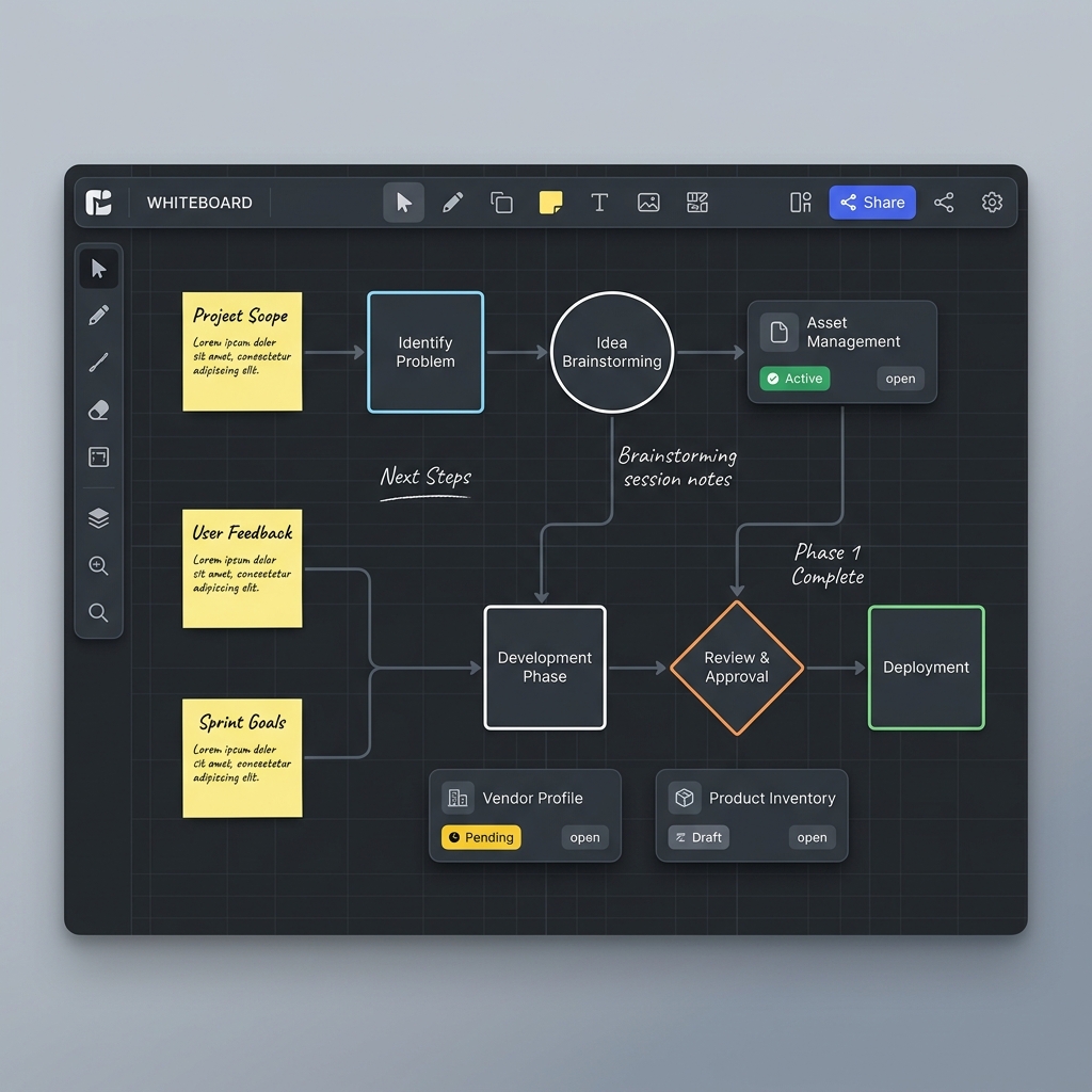 Whiteboards interface
